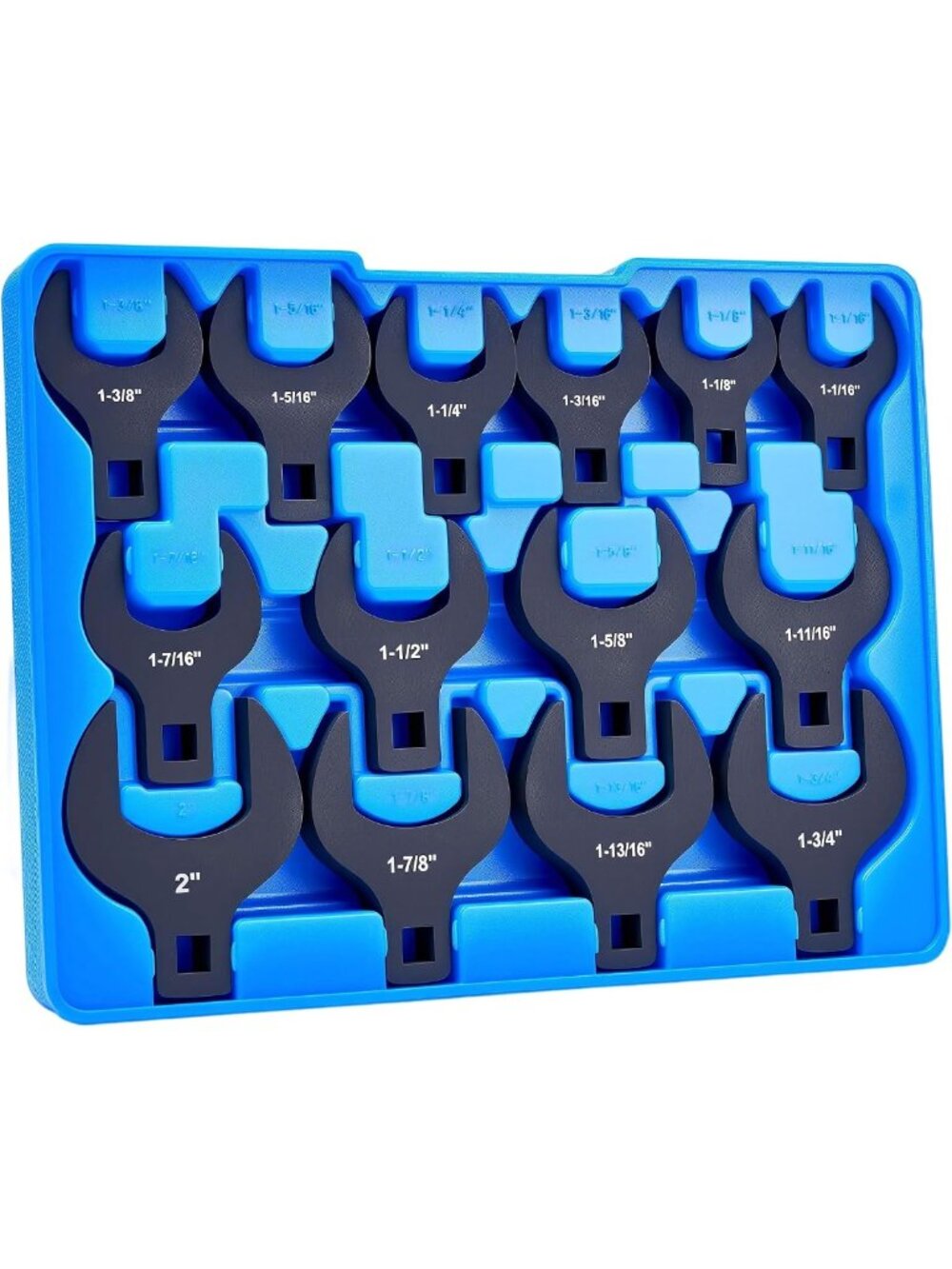14-Piece Jumbo Crows Foot Wrench Set, SAE Mechanics Tool Kit for Auto Repair